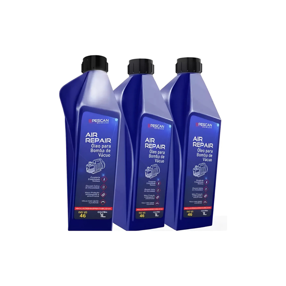 KIT 3 ÓLEOS BOMBA DE VÁCUO PESCAN MINERAL ISO VG 46 3 LITROS