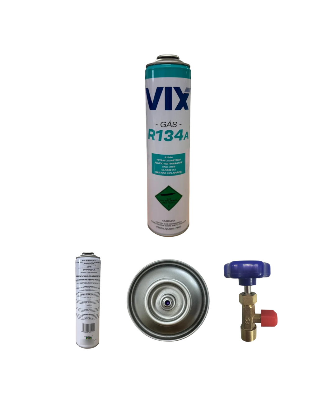 GÁS REFRIGERANTE VIX R134A REFIL 750G